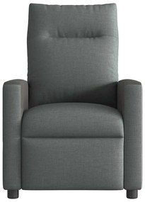 Poltrona de massagens reclinável tecido cinzento-escuro