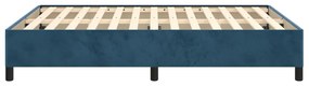 Estrutura de cama sem colchão 140x190 cm veludo azul-escuro