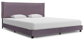 vidaXL Estrutura de cama 180x200 cm tecido cinzento-acastanhado