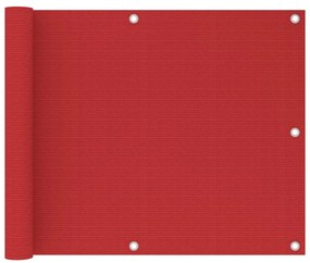 Tela de varanda 75x500 cm PEAD vermelho