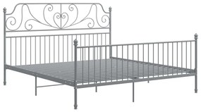 Estrutura de cama 180x200 cm metal cinzento