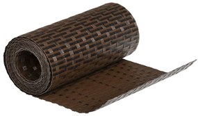 Telas de varanda 10 pcs 255x19 cm vime PE castanho e preto