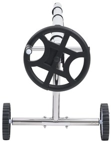 Enrolador para cobertura de piscina com base em aço inoxidável