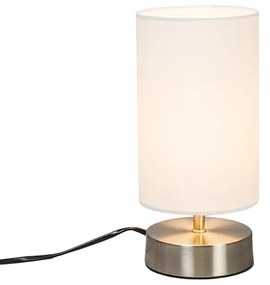 Candeeiro de mesa moderno branco redondo 12 cm regulável - Milo 2 Design,Industrial,Moderno