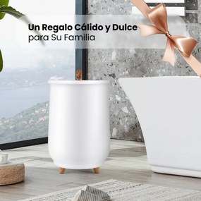 Aquecedor de Toalhas Cubo 20L com Temporizador de 3 Níveis de Aquecimento e Desligamento Automático Branco