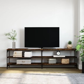 Móvel p/ TV 180x30x50cm derivados madeira/metal carvalho fumado