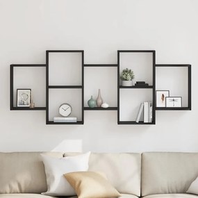Prateleira de parede 159x18x65 cm deriv. madeira carvalho preto
