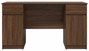 Mesa vidaXL Castanho Carvalho 140x49x76 cm em Madeira Estruturada