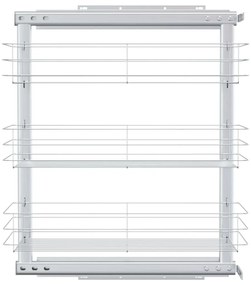 Unidade cestos arame para cozinha 3 pcs 47x25x56 cm prateado