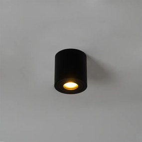 Foco de teto redondo moderno preto - Capa