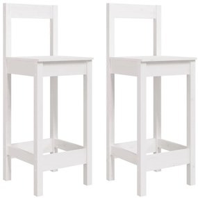 3 pcs conjunto de bar para jardim pinho maciço branco
