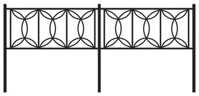 Cabeceira de cama 200 cm metal preto