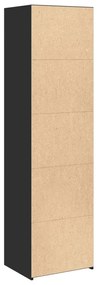 Armário alto 50x41x185 cm derivados de madeira preto