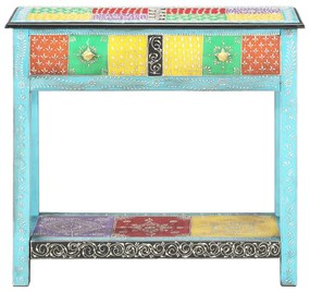 Mesa consola pintada à mão 80x35x75 cm mangueira maciça