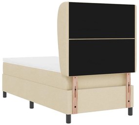 Cama Box Creme com Colchão 90x200 cm Tecido