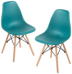 Pack 2 Cadeiras Tower Basic - Verde-azulado