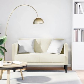 vidaXL Sofá-luvas 111 cm veludo creme