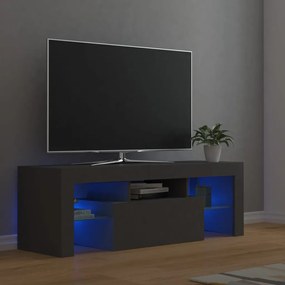 vidaXL Móvel de TV com luzes LED 120x35x40 cm cinzento