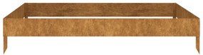 Canteiro elevado de jardim 100x100x18,5 cm aço corten