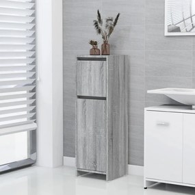 815553 vidaXL Armário WC 30x30x95 cm derivados de madeira cinzento sonoma