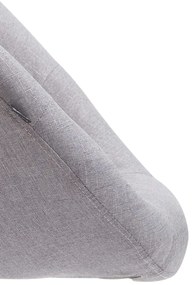 Banco de bar London em tecido e com estrutura cromada 65 x 107-128 x 57 cm Cinzento