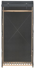 Roupeiro 79x40x170 cm tecido cinzento
