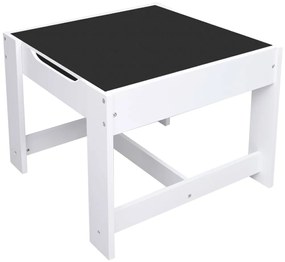 Mesa infantil com duas cadeiras MDF branco