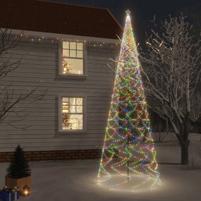 vidaXL Árvore de Natal com espigão 3000 luzes LED 800 cm colorido
