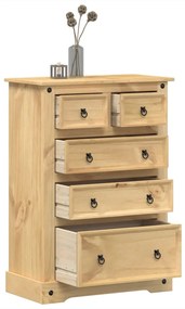 vidaXL Armário com gavetas Corona 80x43x114 cm madeira de pinho maciça