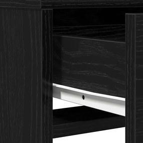 Mesa de Maquiagem vidaXL com Luzes LED Carvalho Preto 50x41x135 cm