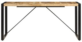 Mesa de jantar 160x80x75 cm madeira de mangueira maciça