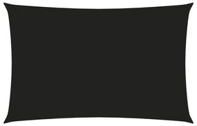 Para-sol estilo vela tecido oxford retangular 3x6 m preto
