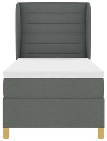 Cama Box com Colchão vidaXL Cinza Escuro 90x200 cm Tecido