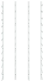 Garrafeira de parede para 24 garrafas 2 pcs ferro branco