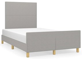 vidaXL Estrutura de cama sem colchão cinza claro tecido