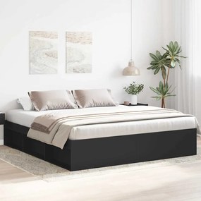 Estrutura de cama 200x200 cm preto