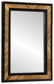 vidaXL Espelho 70x2x70 cm Madeira Sólida de Acácia