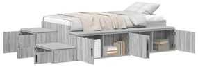 Cama de Armazenamento Cinzenta Sonoma 75x190 cm