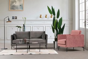 Sofá de 2 Lugares Sino – Cinzento – 177 cm x 87 cm x 90 cm
