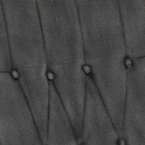 Cadeira de baloiço com apoio de pés lona vintage preto