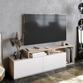 Móvel de TV Nexera - 149,8x42,9x35,3 cm - Carvalho Cordoba e Branco -