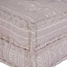 Puff Modular Marrom Claro 70x70x54 em Tecido