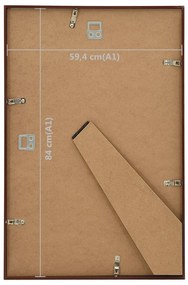 Molduras para parede ou mesa 5 pcs 59,4x84 cm MDF cor bronze