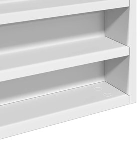 Armário vitrine 100x8,5x75 cm derivados de madeira branco