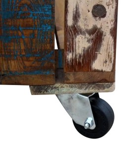 Mesa de centro 70x70x35 cm madeira reciclada maciça