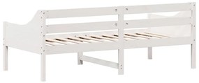 Sofá-cama sem colchão 90x190 cm madeira de pinho maciça branco