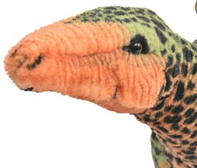 Brinquedo de montar estegossauro peluche verde e laranja XXL