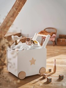 Caixa de arrumação com rodas, linha Ursa Maior branco claro bicolor/multicolo