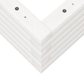 Vaso/floreira de jardim 110x60x23cm madeira pinho maciça branco