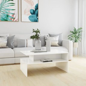 vidaXL Mesa de centro 90x60x42,5 cm contraplacado branco